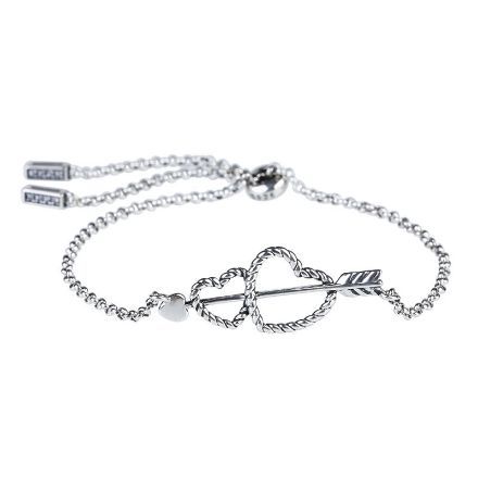 Bortwide Arrow and Heart Bolo Bracelet