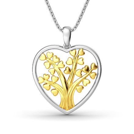 Bortwide Circle Of Life Heart-Shaped Pendant