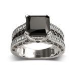 Bortwide Princess Cut Sterling Silver Ring Set