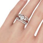 Bortwide Two Tone Intertwined Round Cut Sterling Silver 3PC Ring Set