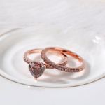 Bortwide "Now & Forever" Heart Cut Sterling Silver Ring Set