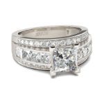 Bortwide Classic Princess Cut Sterling Silver Ring