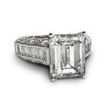 Bortwide Vintage Emerald Cut Sterling Silver Ring