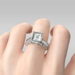 Bortwide Vintage Emerald Cut Sterling Silver Ring