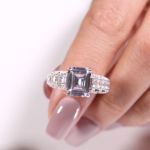 Bortwide Vintage Emerald Cut Sterling Silver Ring