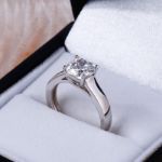 Bortwide Cushion Cut Sterling Silver Ring