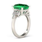 Bortwide Art Deco Emerald Cut Sterling Silver Ring