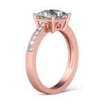 Bortwide Rose Gold Tone Princess Cut Sterling Silver Ring