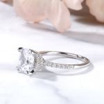 Bortwide Classic Cushion Cut Sterling Silver Ring