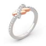 Bortwide "Love Knot" Two Tone Sterling Silver Ring