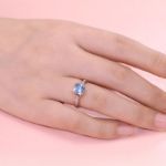 Bortwide "Endless Love" Cushion Cut Sterling Silver Ring