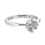 Bortwide Cushion Cut Solitaire Sterling Silver Engagement Ring