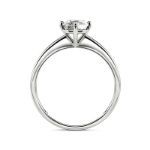 Bortwide Cushion Cut Solitaire Sterling Silver Engagement Ring