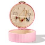 Bortwide Simple Design Round Jewelry Storage Box