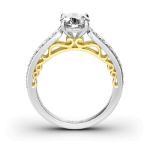 Bortwide Classic Round Cut Sterling Silver Engagement Ring