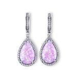 Bortwide Purple Opal Sterling Silver Jewelry Set
