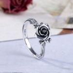 Bortwide Romantic Rose Sterling Silver jewelry Set