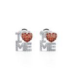 Bortwide "I Love Me" Round Cut Sterling Silver Jewelry Set