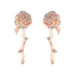 Bortwide "Flowering Rose" Rose Gold Tone Sterling Silver Jewelry Set