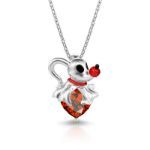 Bortwide Hug Me "Ghost Dog" Zero Heart Cut Sterling Silver Jewelry Set