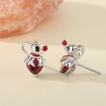 Bortwide Hug Me "Ghost Dog" Zero Heart Cut Sterling Silver Jewelry Set