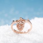 Bortwide "Lucky Acorn" Rose Gold Tone Sterling Silver Jewelry Set