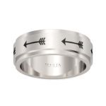 Bortwide Rotatable Arrow Stainless Steel Men's Band