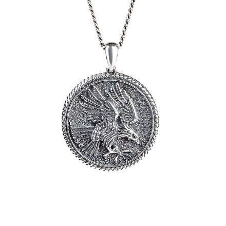 Bortwide Eagle Men's Sterling Silver Necklace