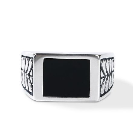 Bortwide Classic Sterling Silver Signet Ring