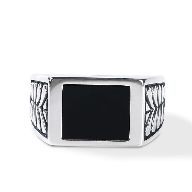 Bortwide Classic Sterling Silver Signet Ring