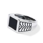 Bortwide Classic Sterling Silver Signet Ring