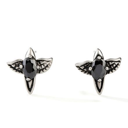 Bortwide Punk Style Eagle Titanium Steel Men's Earrings