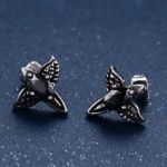 Bortwide Punk Style Eagle Titanium Steel Men's Earrings