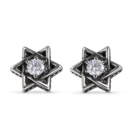 Bortwide Hexagram Stainless Steel Men's Earrings