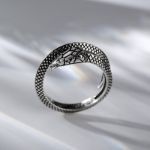 Bortwide "Pure Desire" Snake Sterling Silver Men's Ring