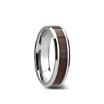 Bortwide Walnut Stainless Steel Men's Band