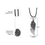 Bortwide Vintage Feather Stainless Steel Men's Necklace