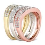 Bortwide Stacking Sterling Silver Women's Band Set