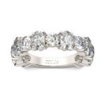Bortwide Classic Oval Cut Sterling Silver Women's Band
