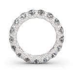 Bortwide Round Cut Eternity Three Sided Pave Sterling Silver Women's Band