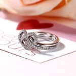 Bortwide "Now&Forever" Twist Heart Sterling Silver Ring Set