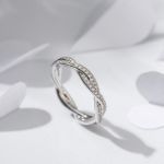 Bortwide "Twist of Fate" Simple Design Sterling Silver Women's Band