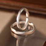 Bortwide Twist Texture Matte Sterling Silver Adjustable Couple's Rings