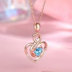 Bortwide Infinity Heart Cut Sterling Silver Personalized Necklace