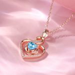 Bortwide Infinity Heart Cut Sterling Silver Personalized Necklace