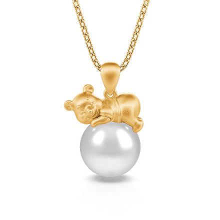 Bortwide "Bear's Lullaby" Pearl Sterling Silver Necklace