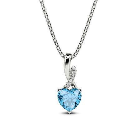 Bortwide Twist Heart Cut Sterling Silver Personalized Necklace