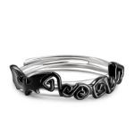 Bortwide "Spine-chilling" Enamel Adjustable Sterling Silver Ring
