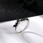 Bortwide "Spine-chilling" Enamel Adjustable Sterling Silver Ring