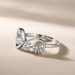 Bortwide "Infinity Love" Mom Heart Sterling Silver Ring
